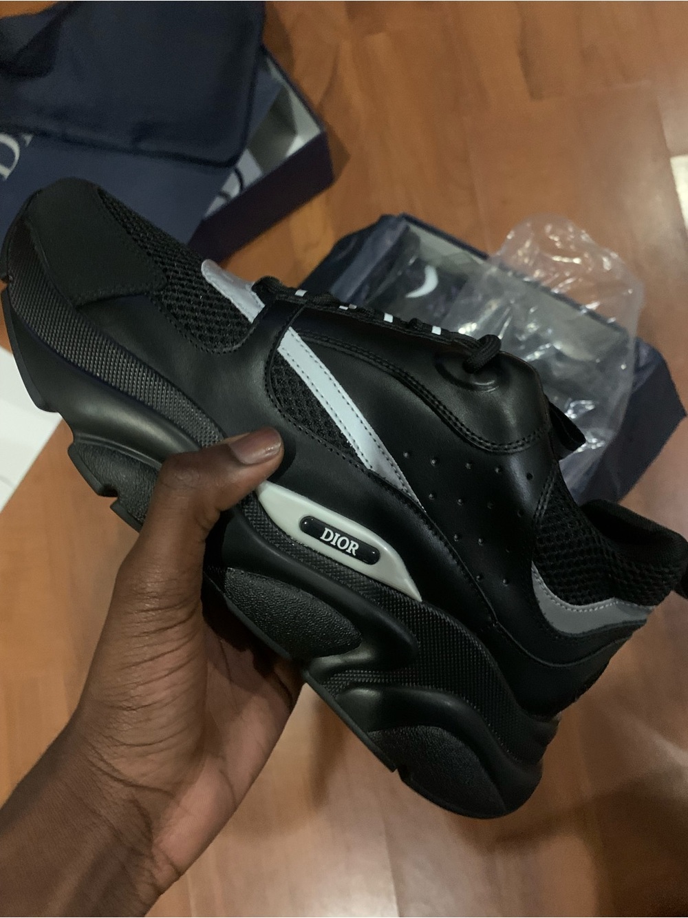 Dior B22s Black and Gray Chunky Sneaker